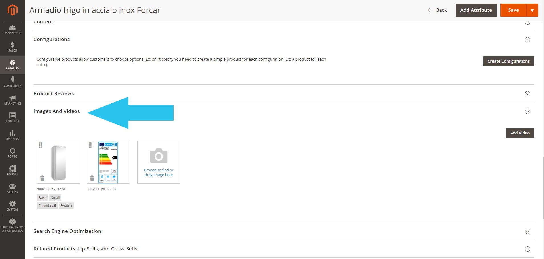 Le immagini su Magento 2: base, small, thumbnail e swatch. Immagini dei prodotti in Magento 2